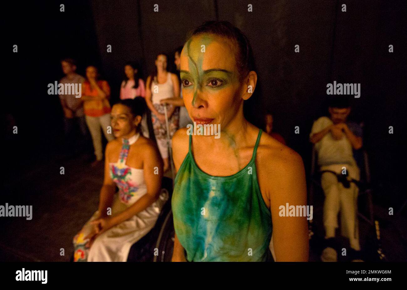 In this Dec. 4, 2018 photo, dancers watch their fellow dancers perform ...