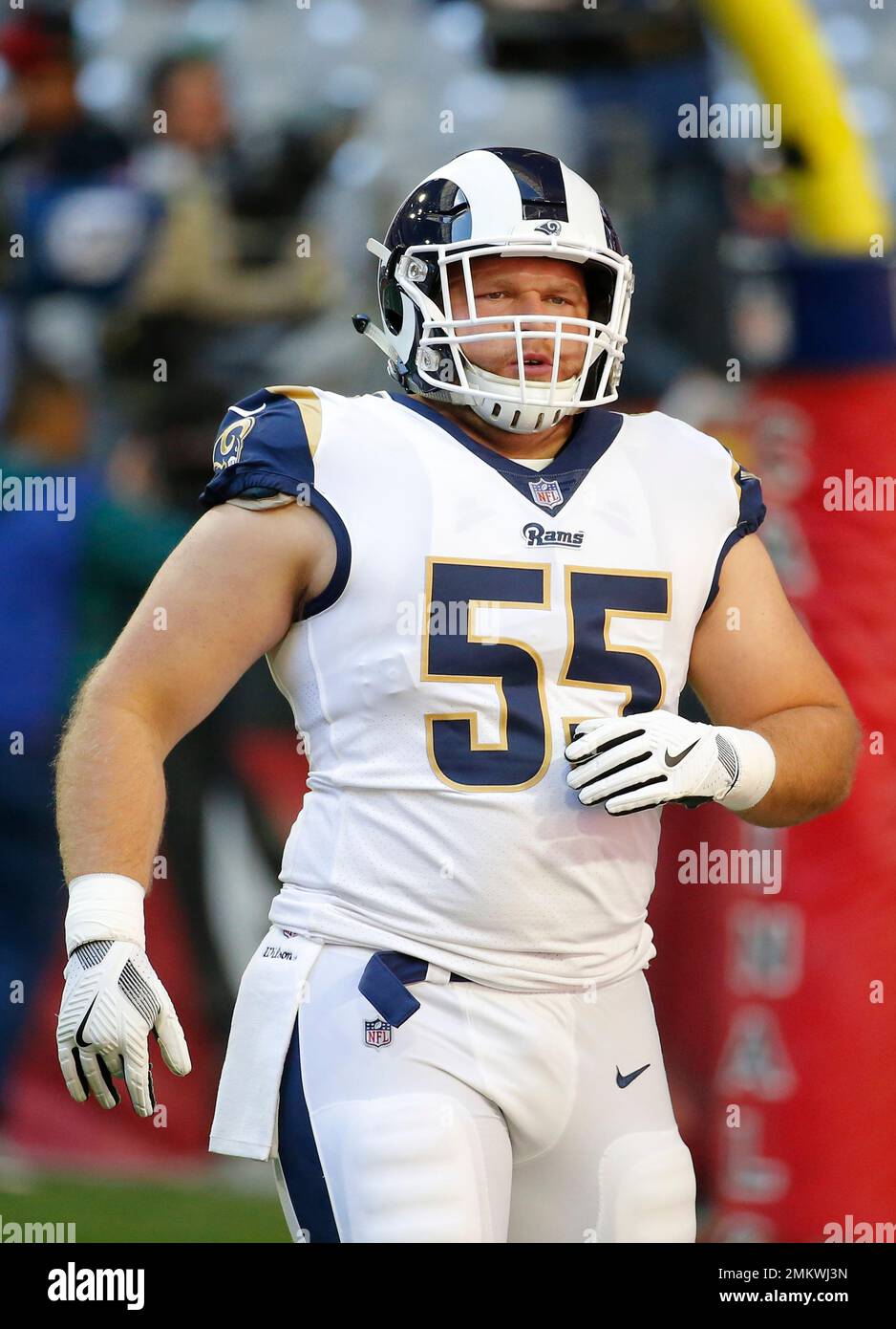 Los Angeles Rams center Brian Allen (55) during the first half of an ...