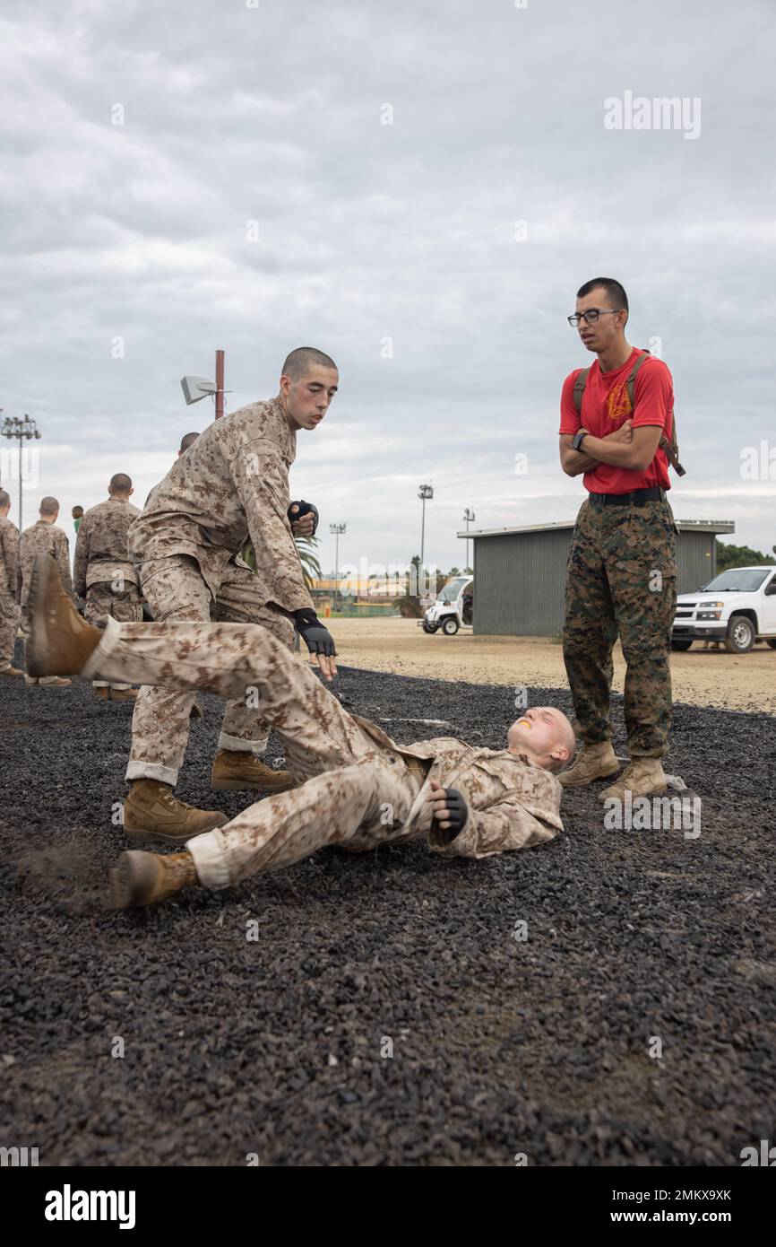 U.S Marine Corps Sgt. Francisco Martinez, a drill instructor with Alpha Company, 1st Recruit