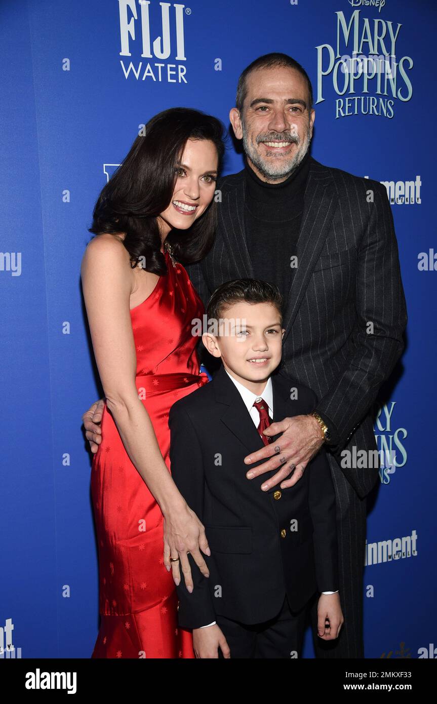 Actress Hilarie Burton, left, son Augustus and husband actor