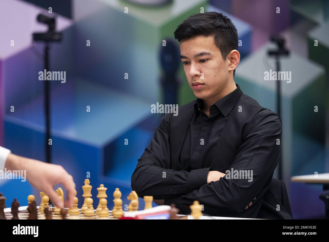 WIJK AAN ZEE Nodirbek Abdoesattorov during the last round of the Tata