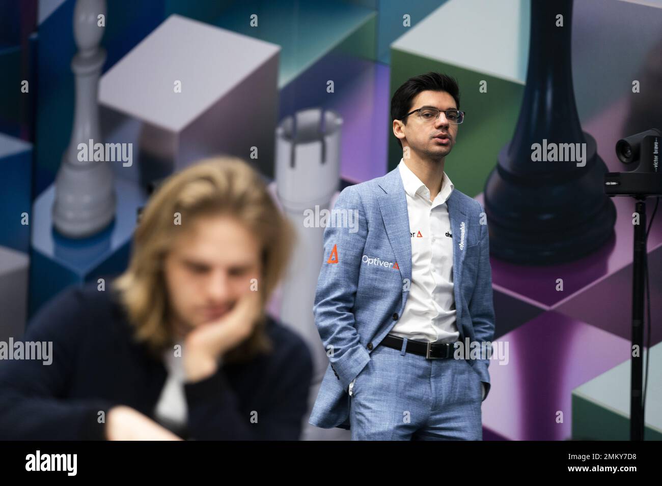 Chess Grandmaster Anish GIRI, Netherlands, NED, Portrait, Portrait,  Portrait, cropped single image, single motive, press conference in front of  the Sparkassen Chess-Meeting 2018 on 13.07.2018 in Dortmund Â