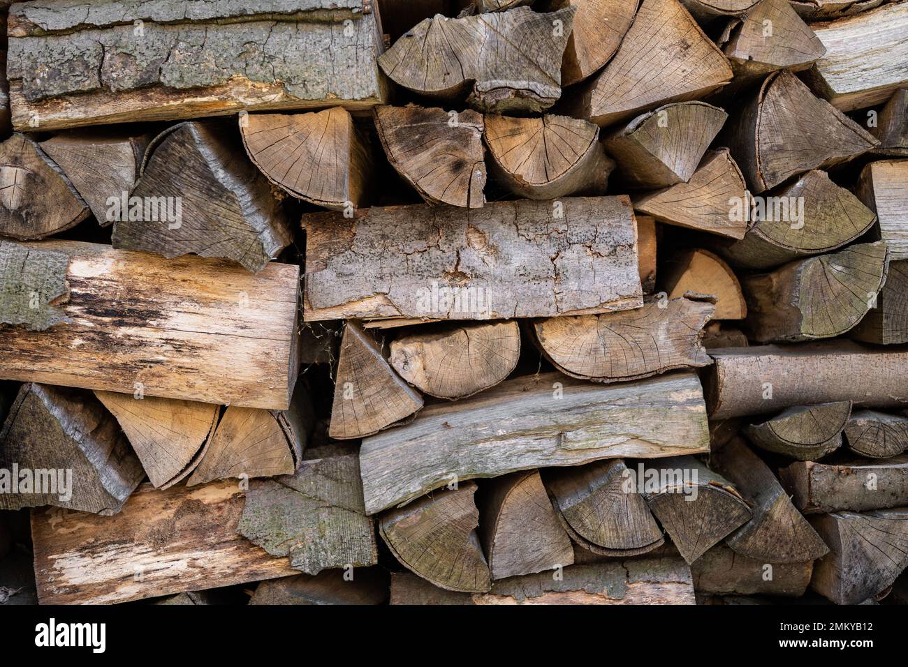 beautifully stacked firewood, natural wood for burning in the furnace Stock  Photo - Alamy