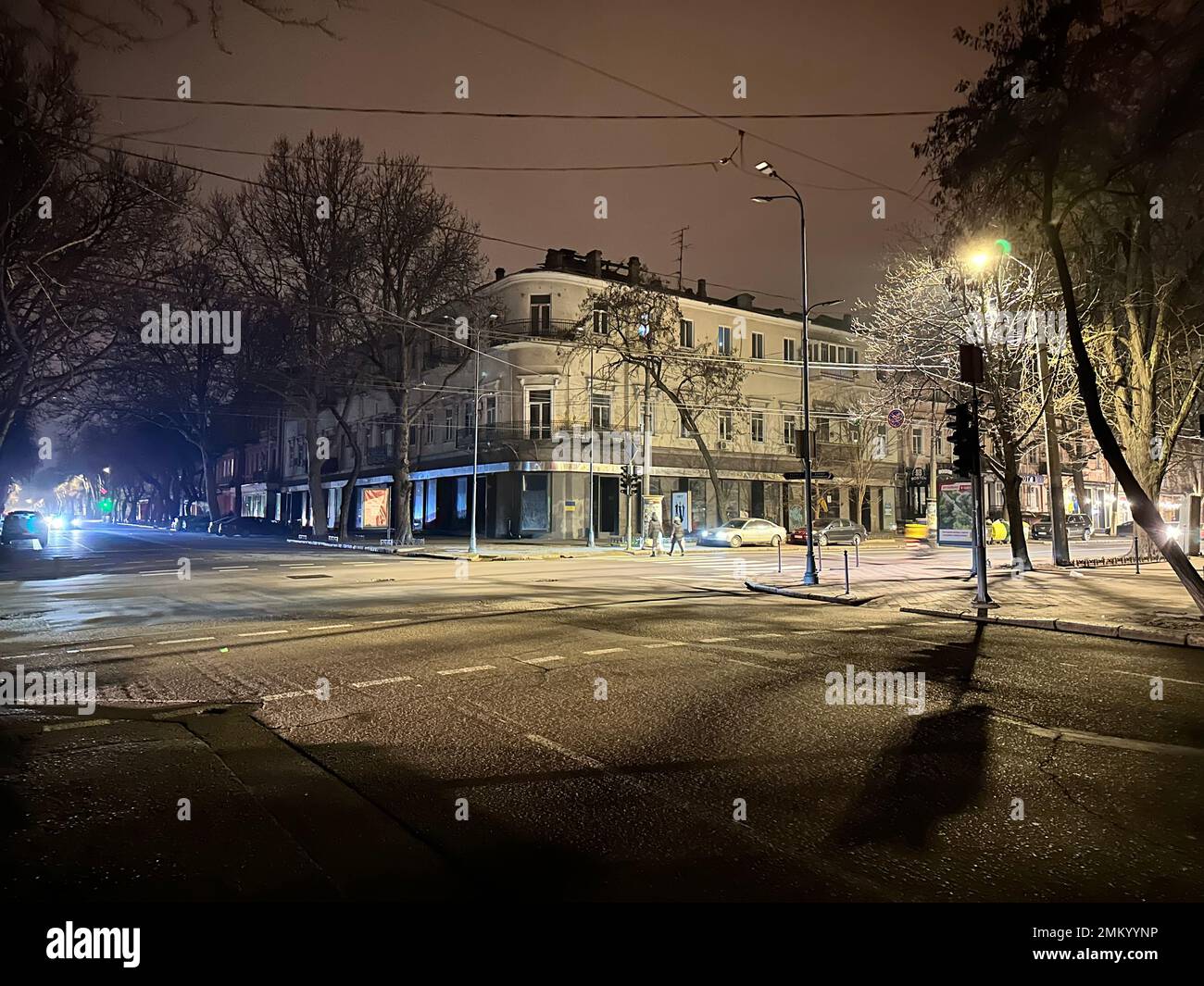 Odessa, Ukraine 26 January 2023 Blackout in the Odessa streets only