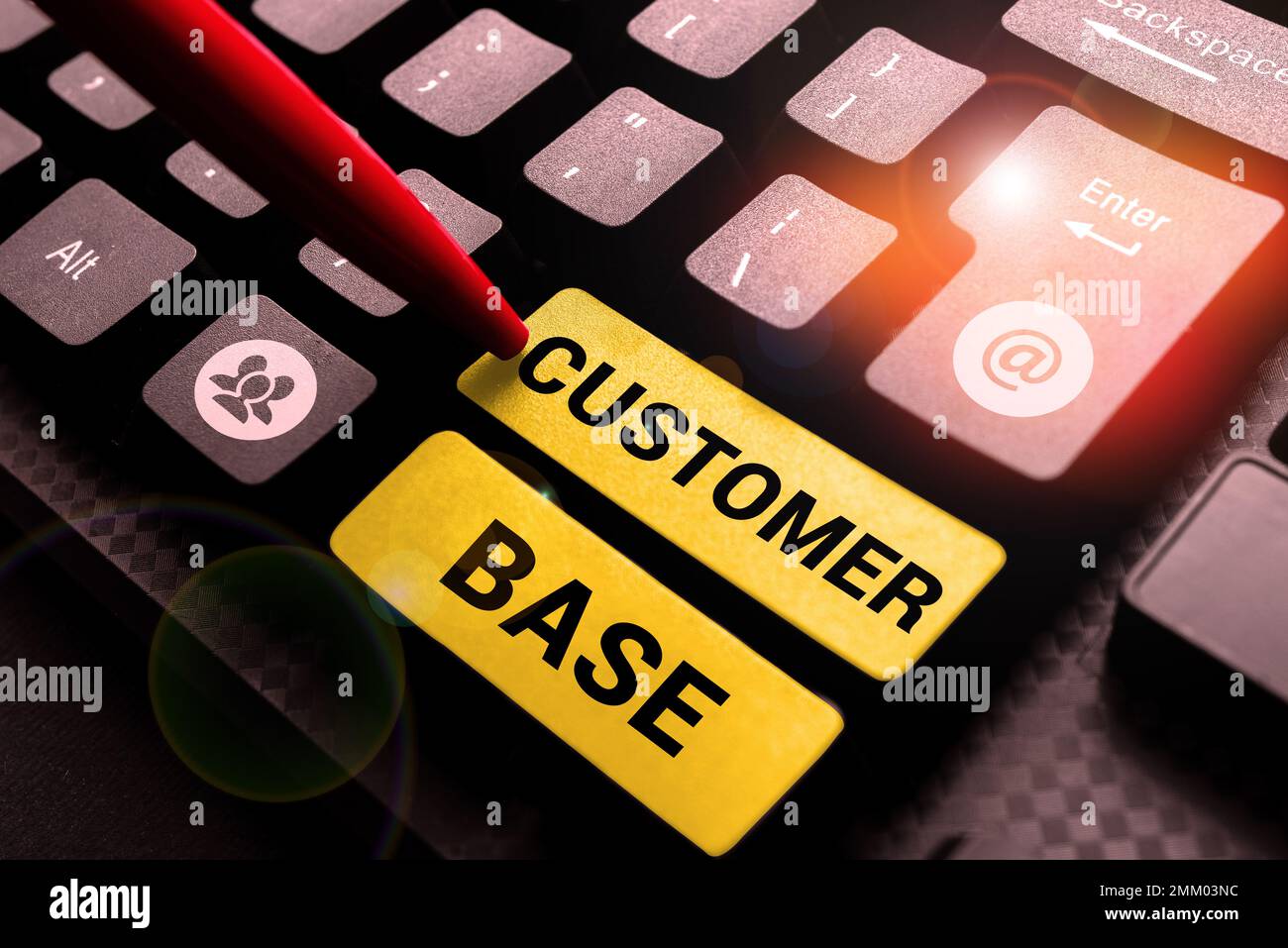 Customer Base Sign Hand writing sign Customer Base. Business idea encourage customers to ...