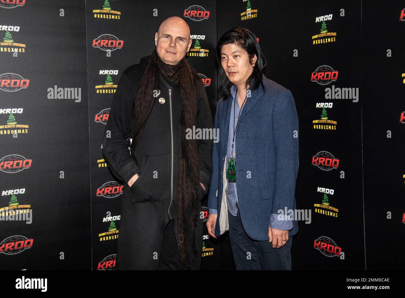 Billy left, and James Iha of The Smashing Pumpkins pose at the