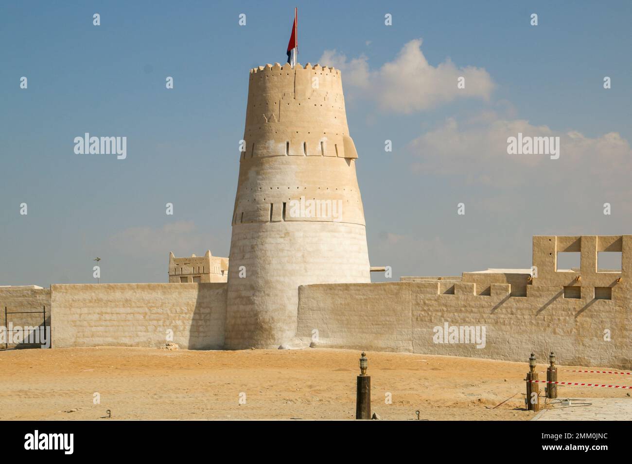 Al Jazirah al Hamra Fort.Ras Al Khaimah (RAK) (historically Julfar) is the largest city and capital of the Emirate of Ras Al Khaimah, United Arab Emir Stock Photo