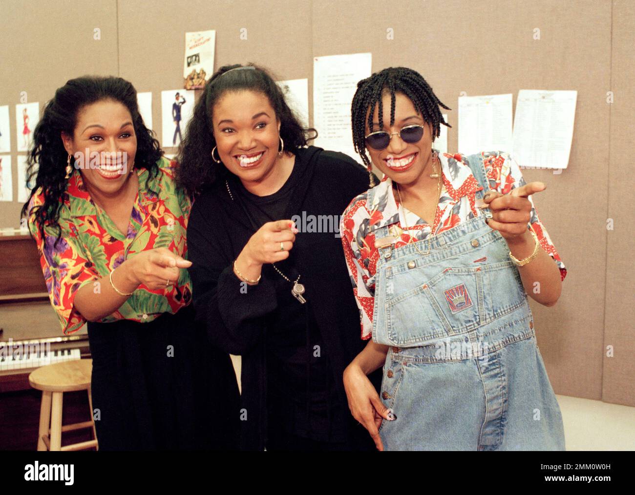 The Pointer Sisters pose for a group portrait at a New York rehearsal studio, Aug. 24, 1995