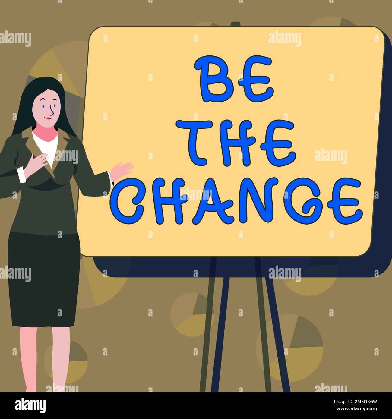 Hand writing sign Be The Change. Conceptual photo Make things to obtain ...