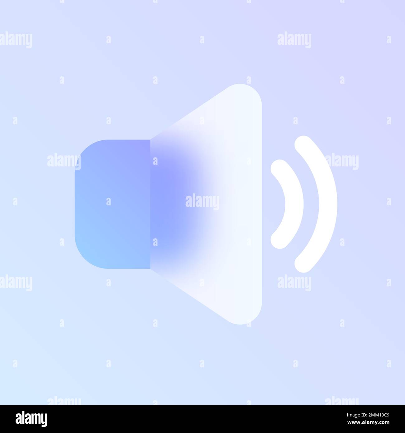 speaker glass morphism trendy style icon Stock Vector