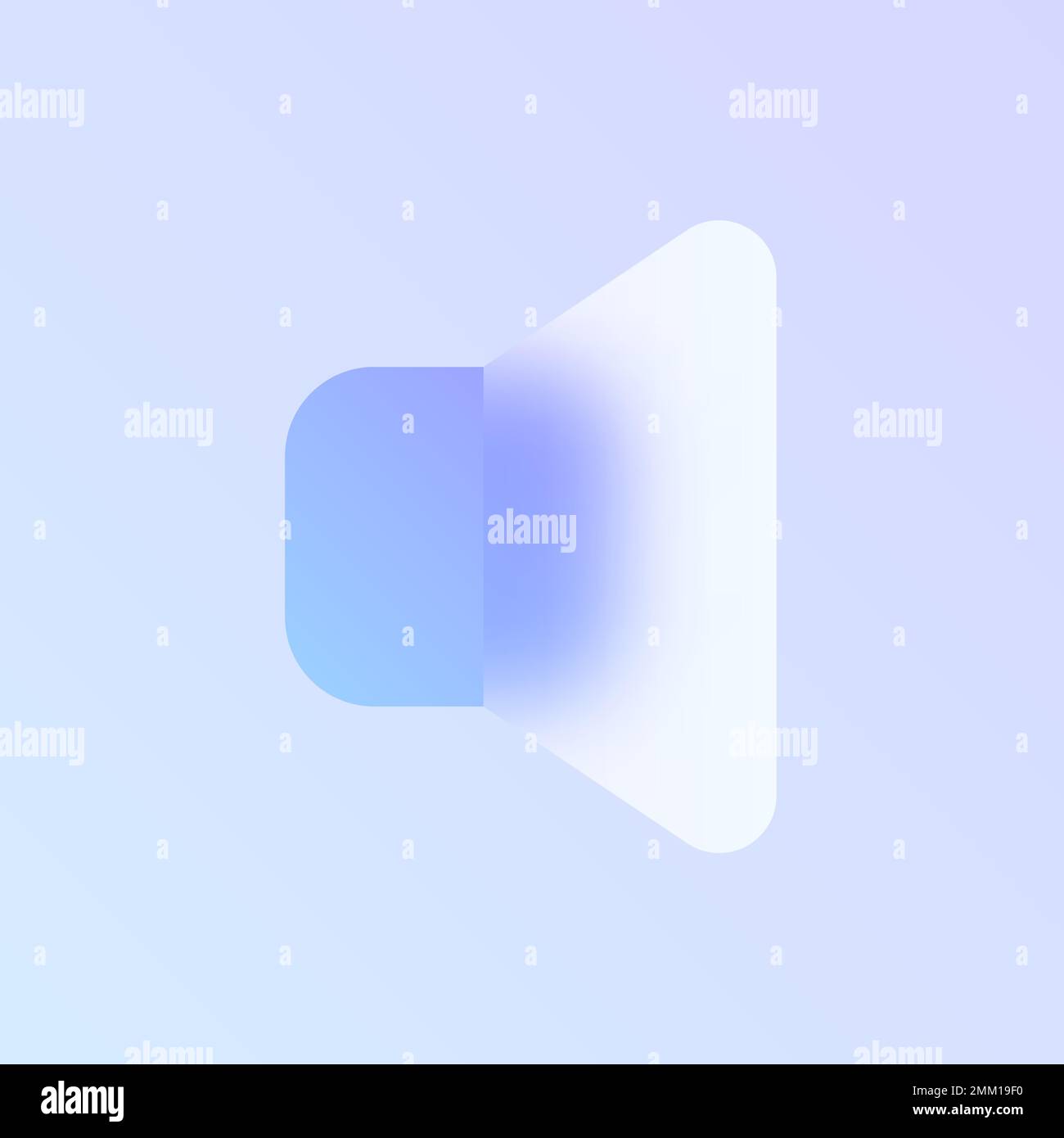 speaker glass morphism trendy style icon Stock Vector