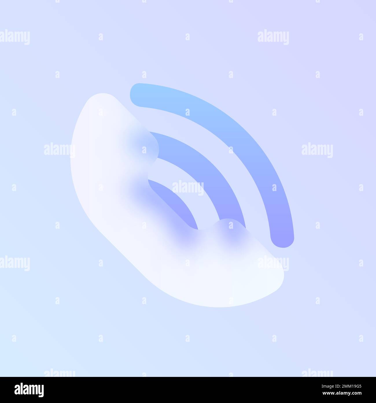 handset glass morphism trendy style icon Stock Vector