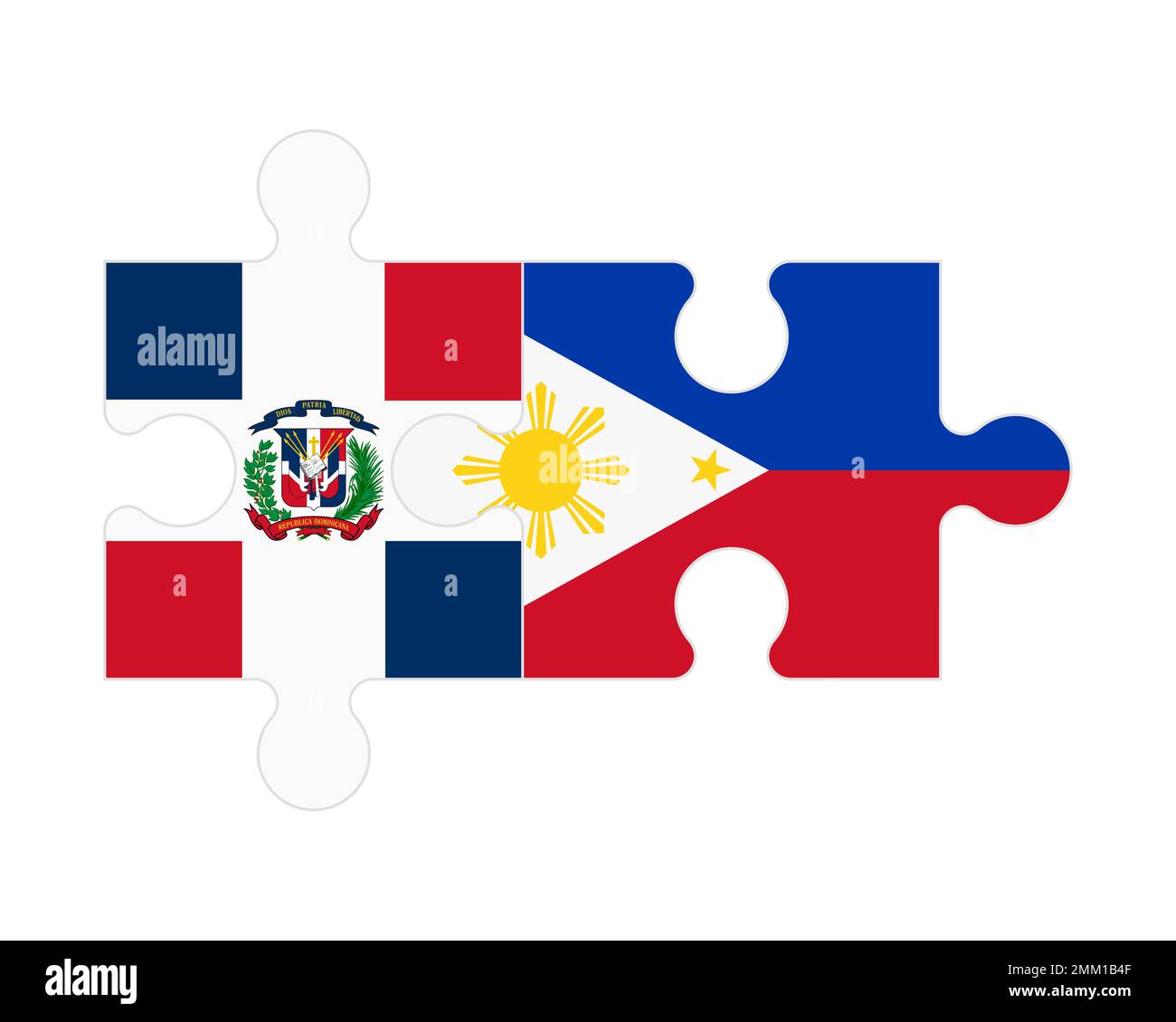Connected puzzle of flags of Dominican Republic and Philippines, vector Stock Vector Image & Art
