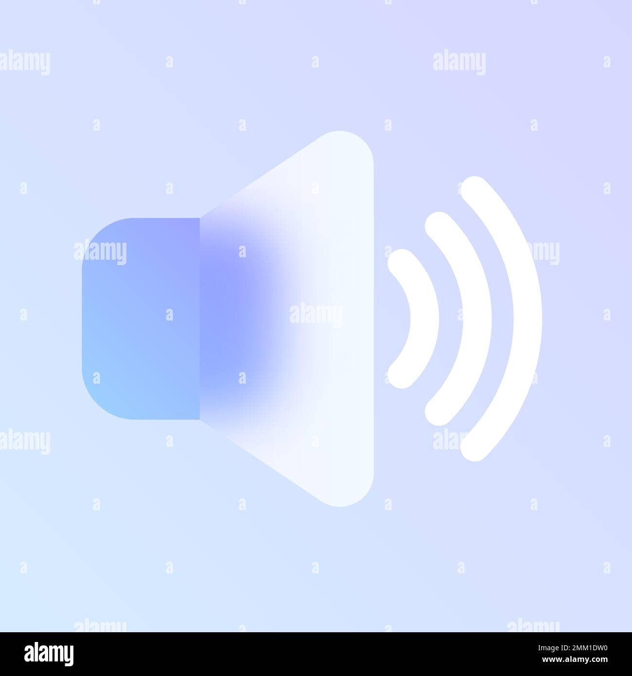 speaker glass morphism trendy style icon Stock Vector