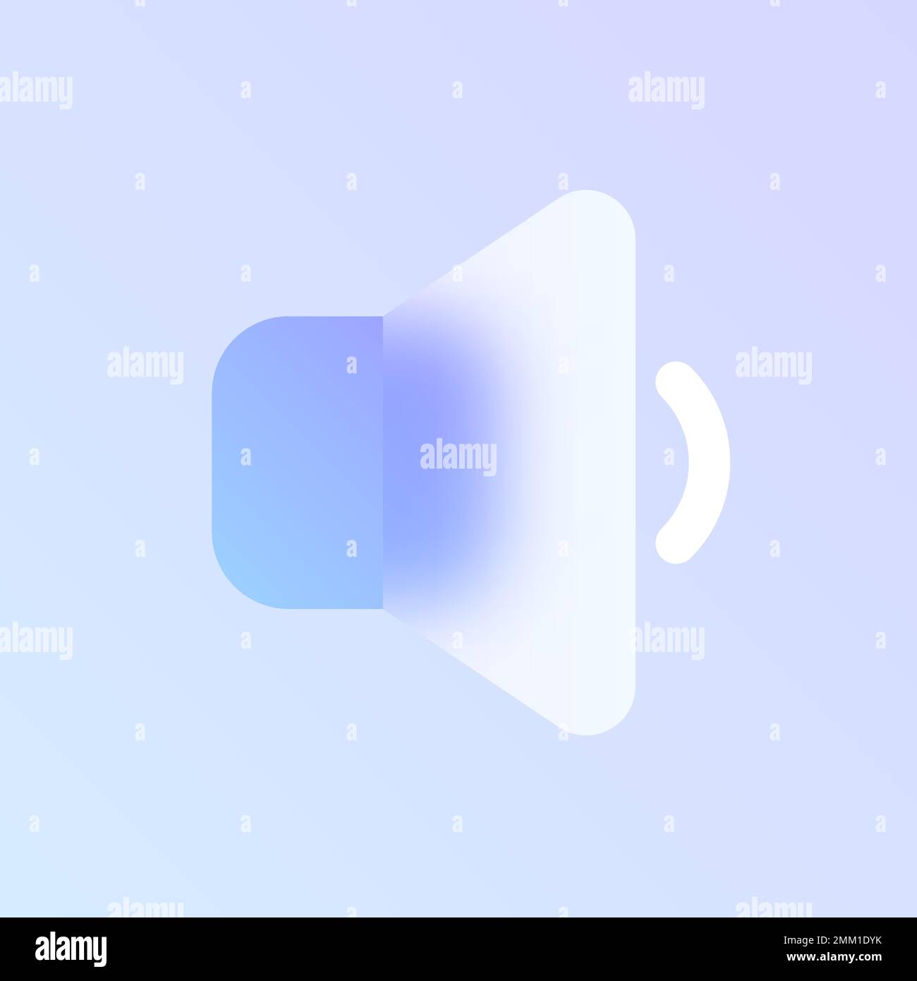 speaker glass morphism trendy style icon Stock Vector