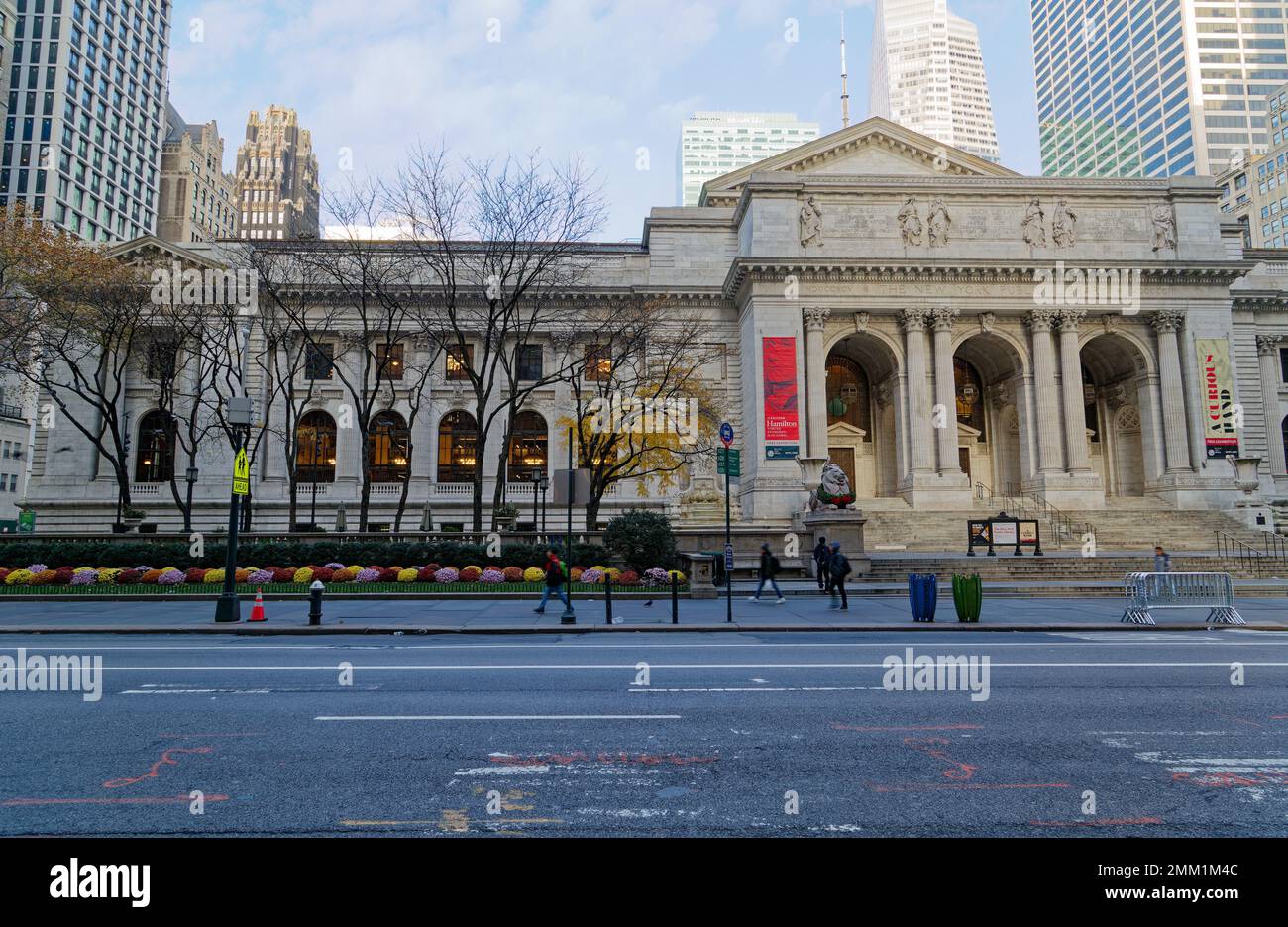 New york public library and lions hi-res stock photography