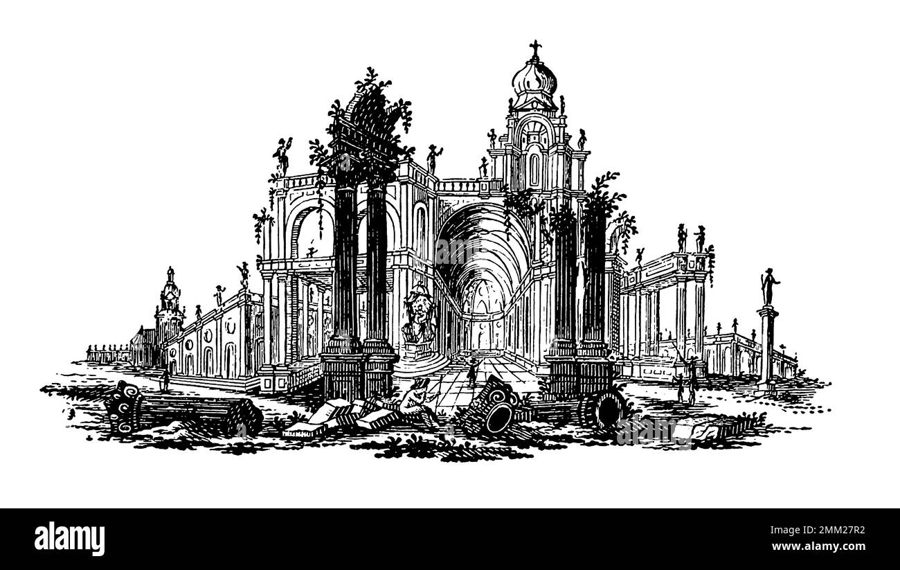 Domed tower ruin capriccio hi-res stock photography and images - Alamy
