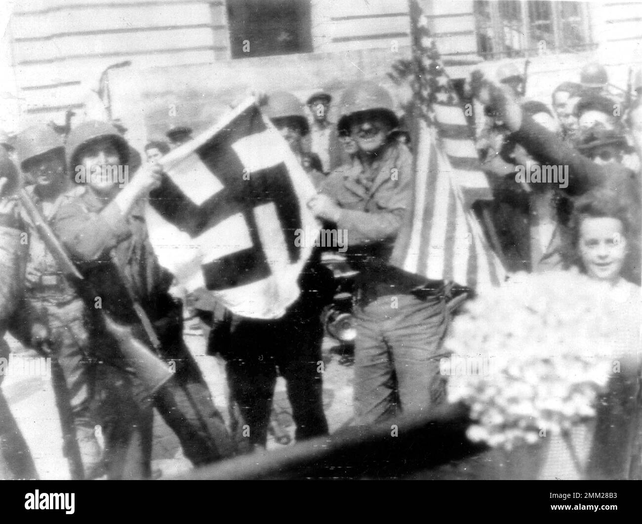 In this photo provided by the U.S. Army Signal Corps, American soldiers