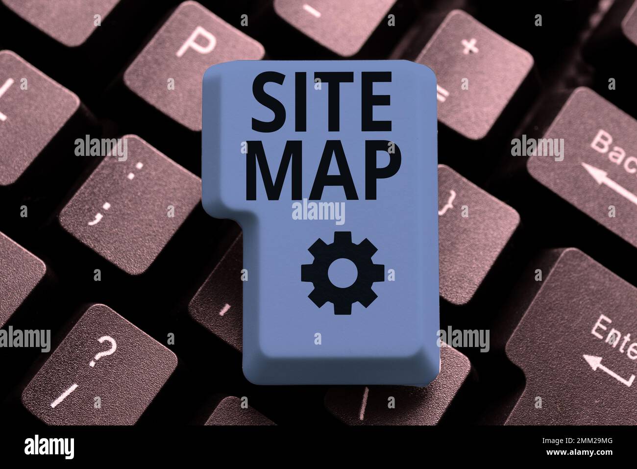 Text caption presenting Site Map. Word Written on designed to help both ...