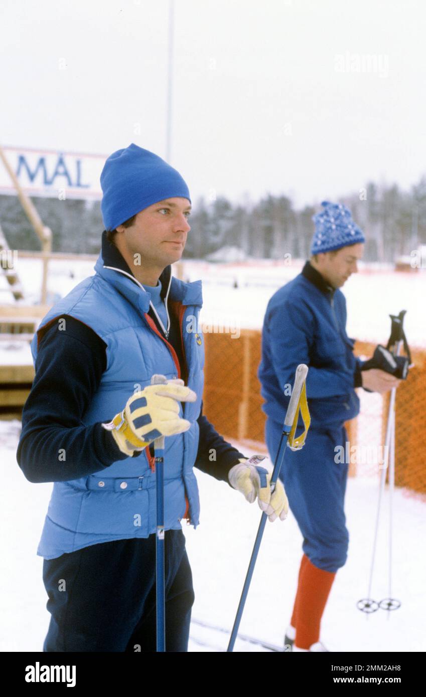 Carl XVI Gustaf, King of Sweden. Born 30 april 1946. Pictured during the Swedish ski championships in Mora 1979. Stock Photo