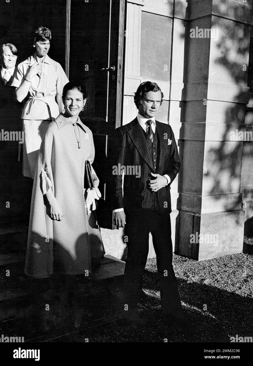 Carl XVI Gustaf, King of Sweden. Born 30 april 1946. Pictured with Queen Silvia 1977. Stock Photo