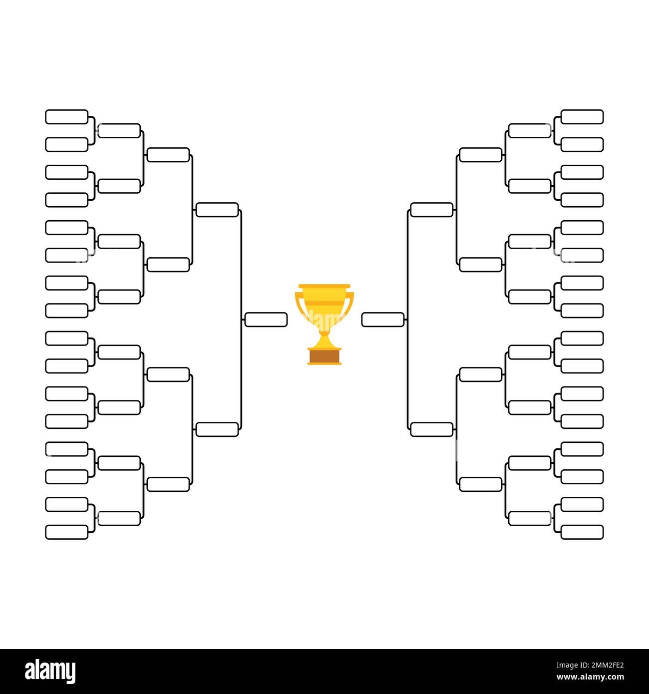 Set of Bracket sport tournament, blank elimination event sign, playoff ...