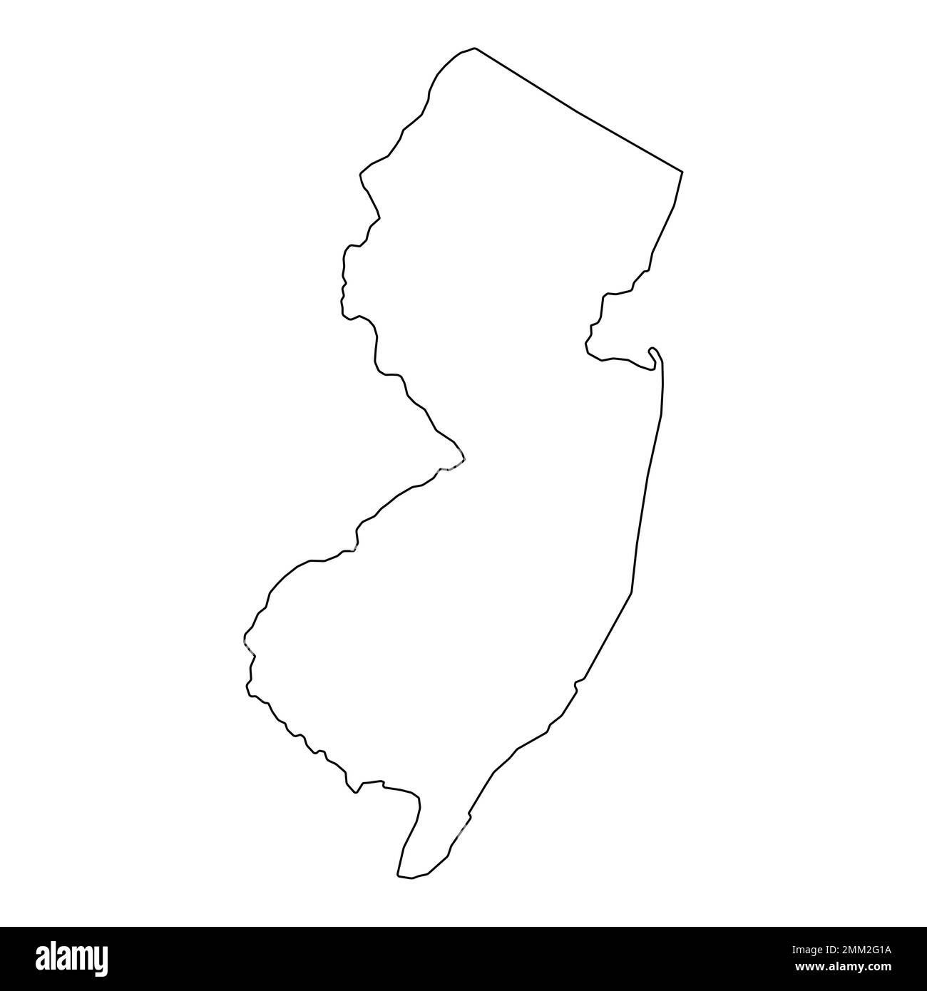 New Jersey map, united states of america. Flat concept icon symbol vector illustration . Stock Vector