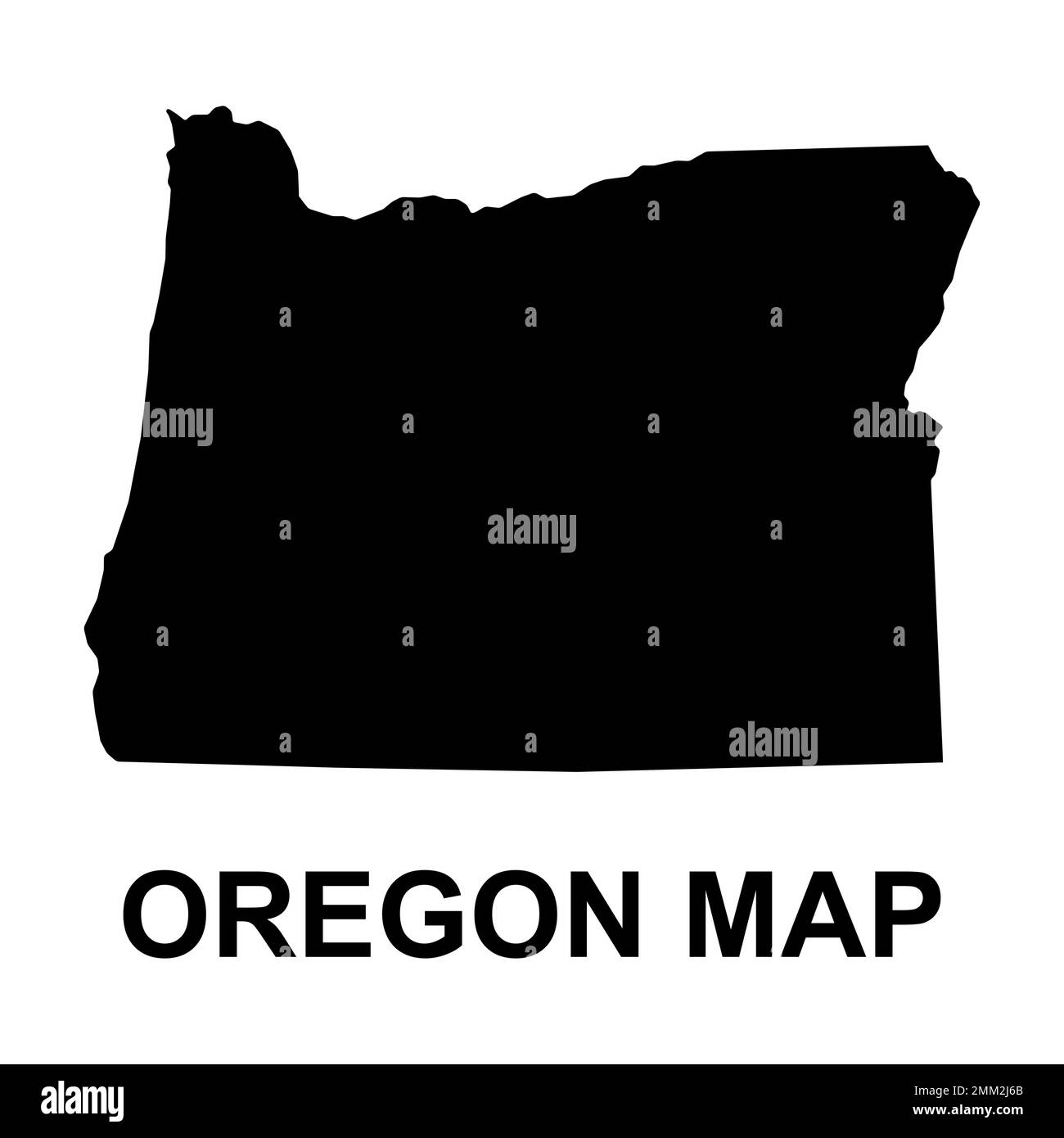 Oregon map shape, united states of america. Flat concept icon symbol