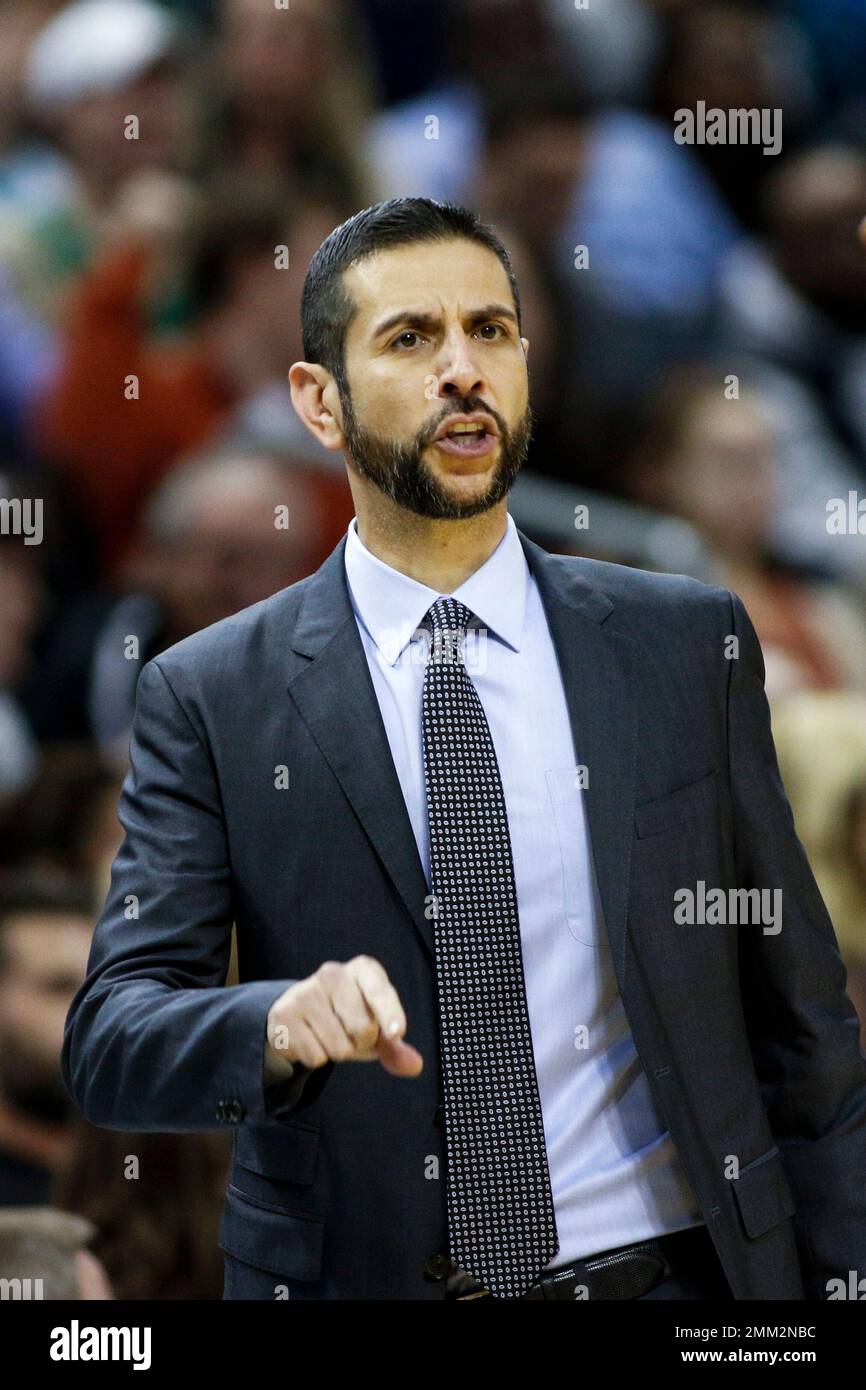 Charlotte Hornets head coach James Borrego directs his team against the ...