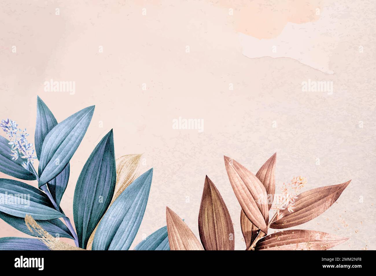 Wildflower background aesthetic border vector, remixed from vintage