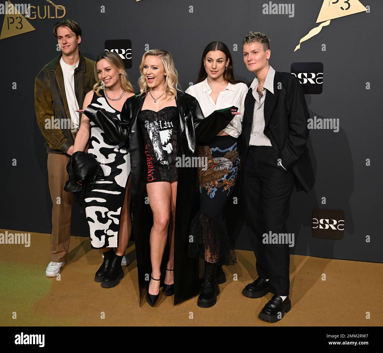 Swedish singer Zara Larsson arrives with her band to the radio gala P3