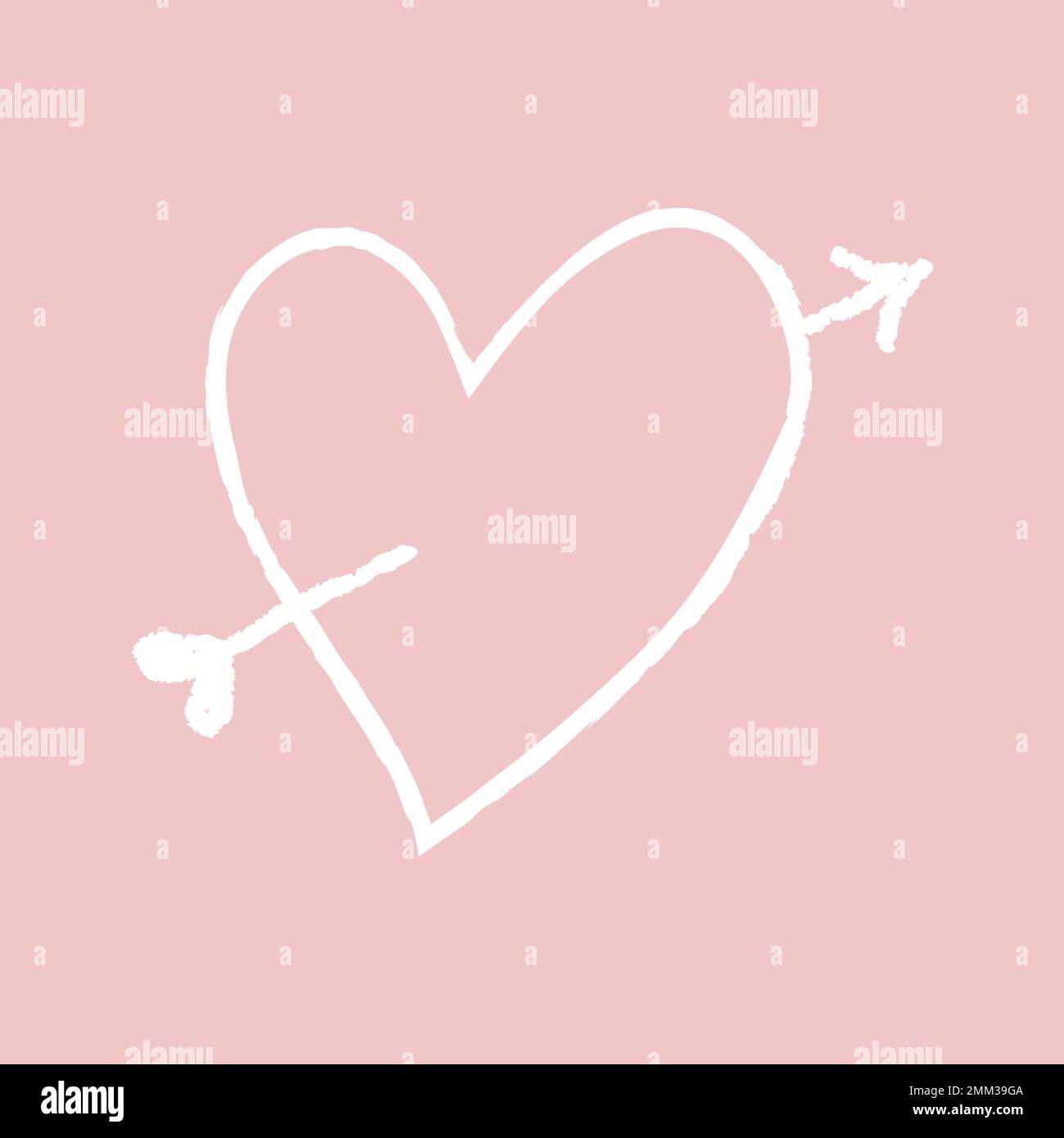 Arrow heart element vector in doodle style Stock Vector Image & Art - Alamy