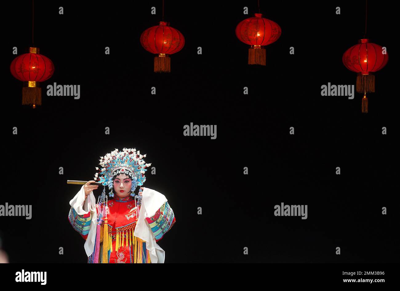 Wang Zhi Ning during a performance titled 'Drunken Concubine' in Dublin's city centre as part of Dublin Lunar New Year’s flagship event of the Chinese New Year festival. Picture date: Sunday January 29, 2023. Stock Photo