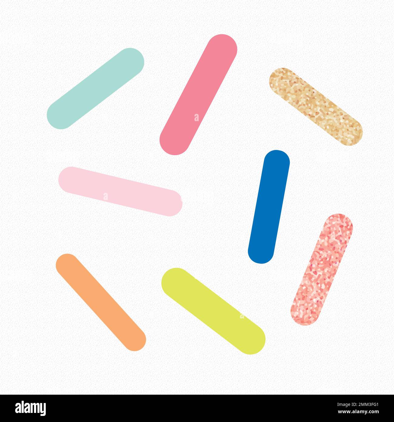 Colorful sprinkle shape collage element, cute pastel glitter clipart