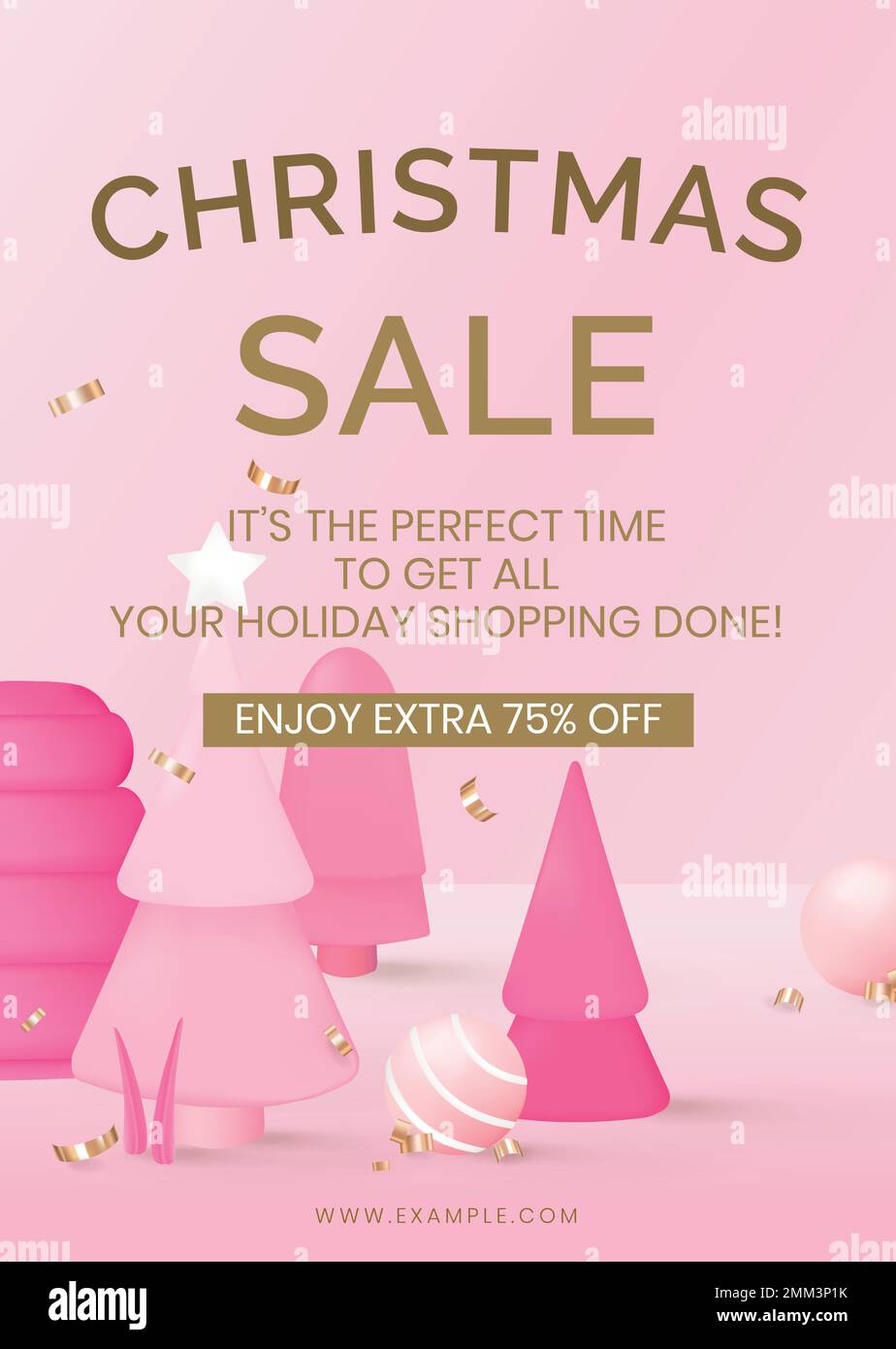 Christmas sale poster template, online shopping vector Stock Vector Image & Art Alamy