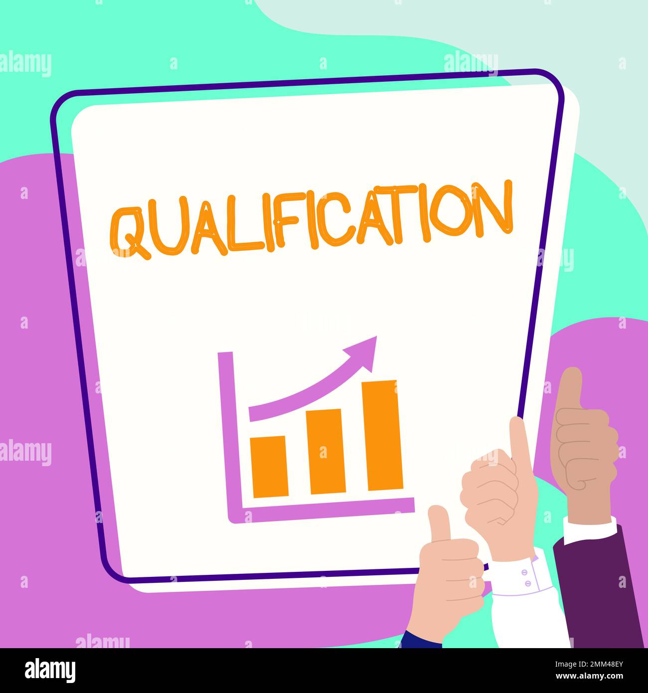Qualification Text Writing displaying text Qualification. Word Written on Officially ...