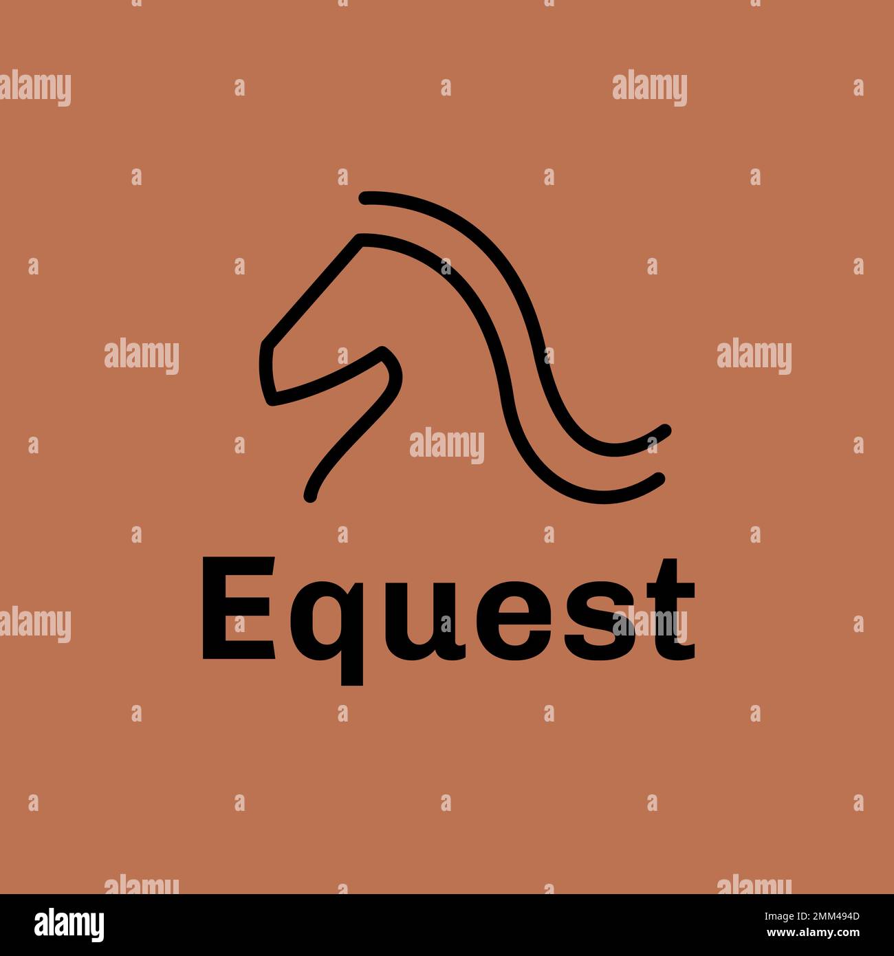 Equestrian club logo template, horse riding business, modern design