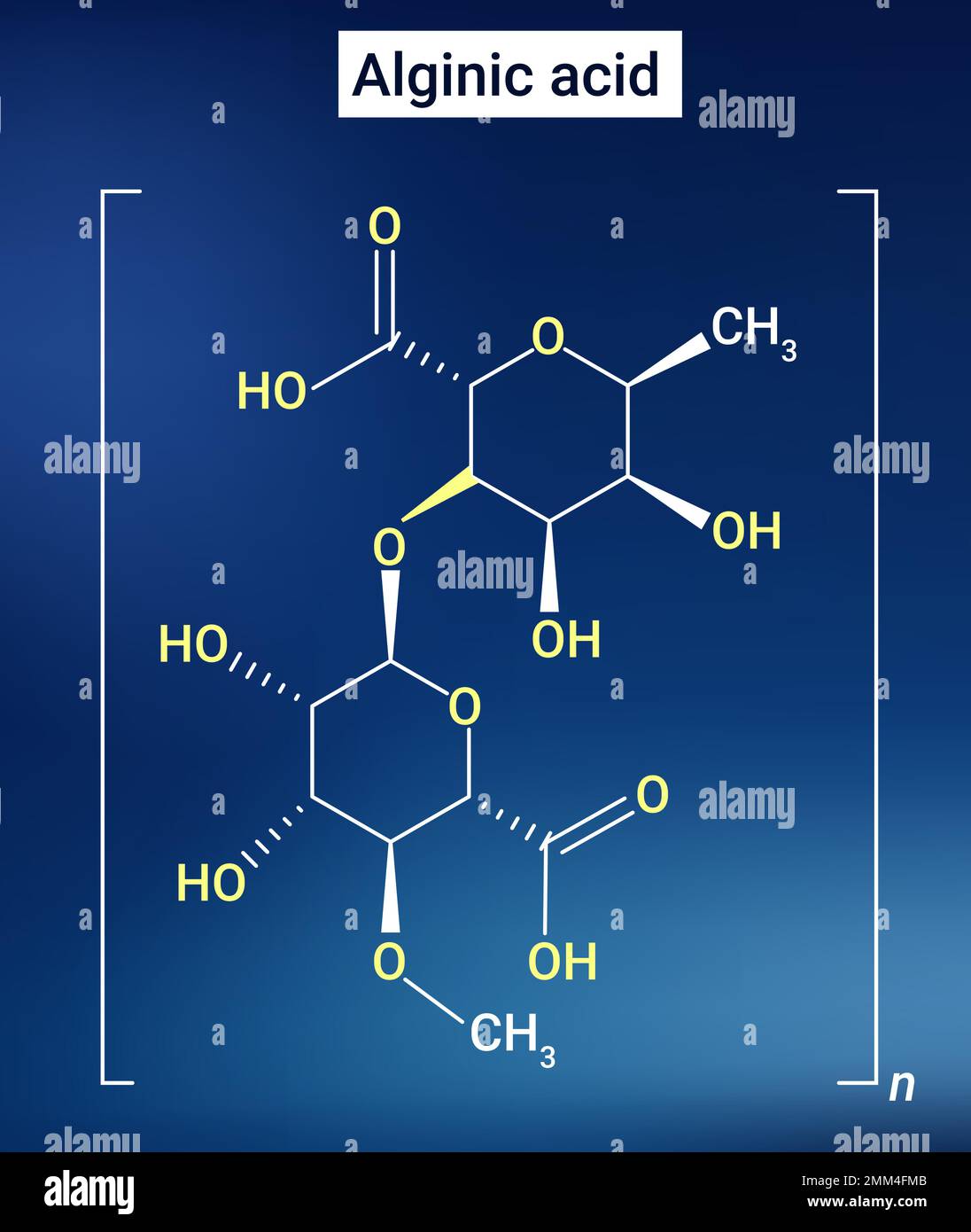 The chemical structure of Alginic acid Stock Vector Image & Art - Alamy