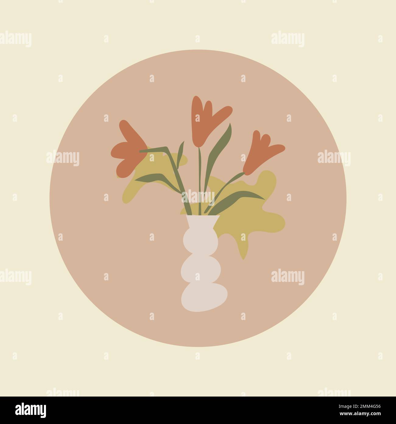 Flower Instagram highlight icon, aesthetic doodle illustration in earth  tone design vector Stock Vector Image & Art - Alamy