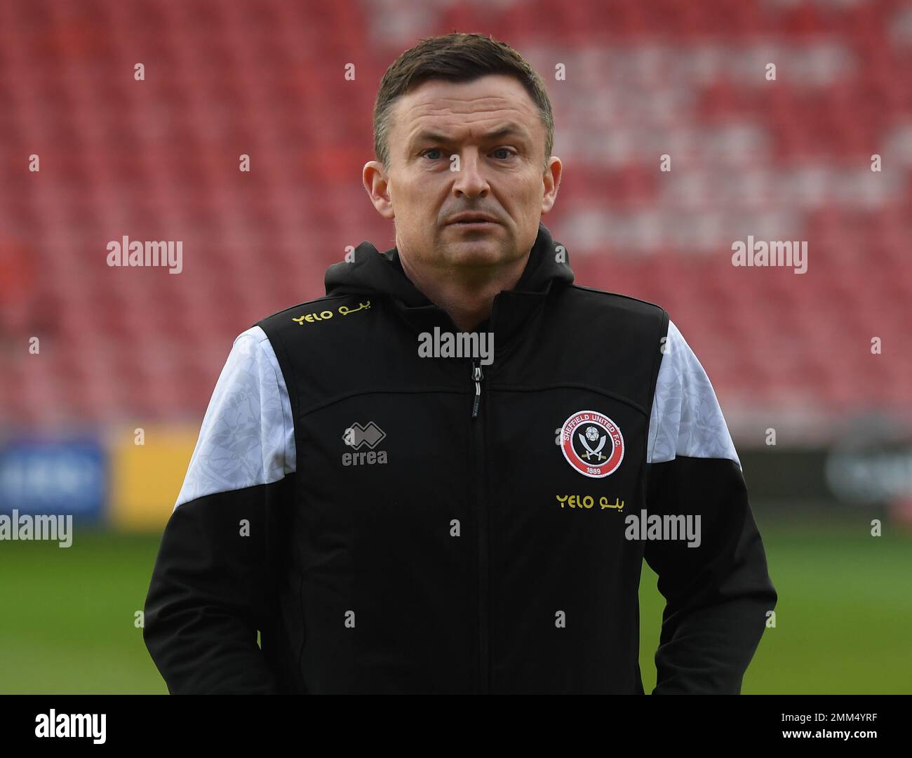 Wrexham, UK. 29th Jan, 2023. Paul Heckingbottom manager of Sheffield Utd during the The FA Cup match at the Racecourse Stadium, Wrexham. Picture credit should read: Gary Oakley/Sportimage Credit: Sportimage/Alamy Live News Stock Photo