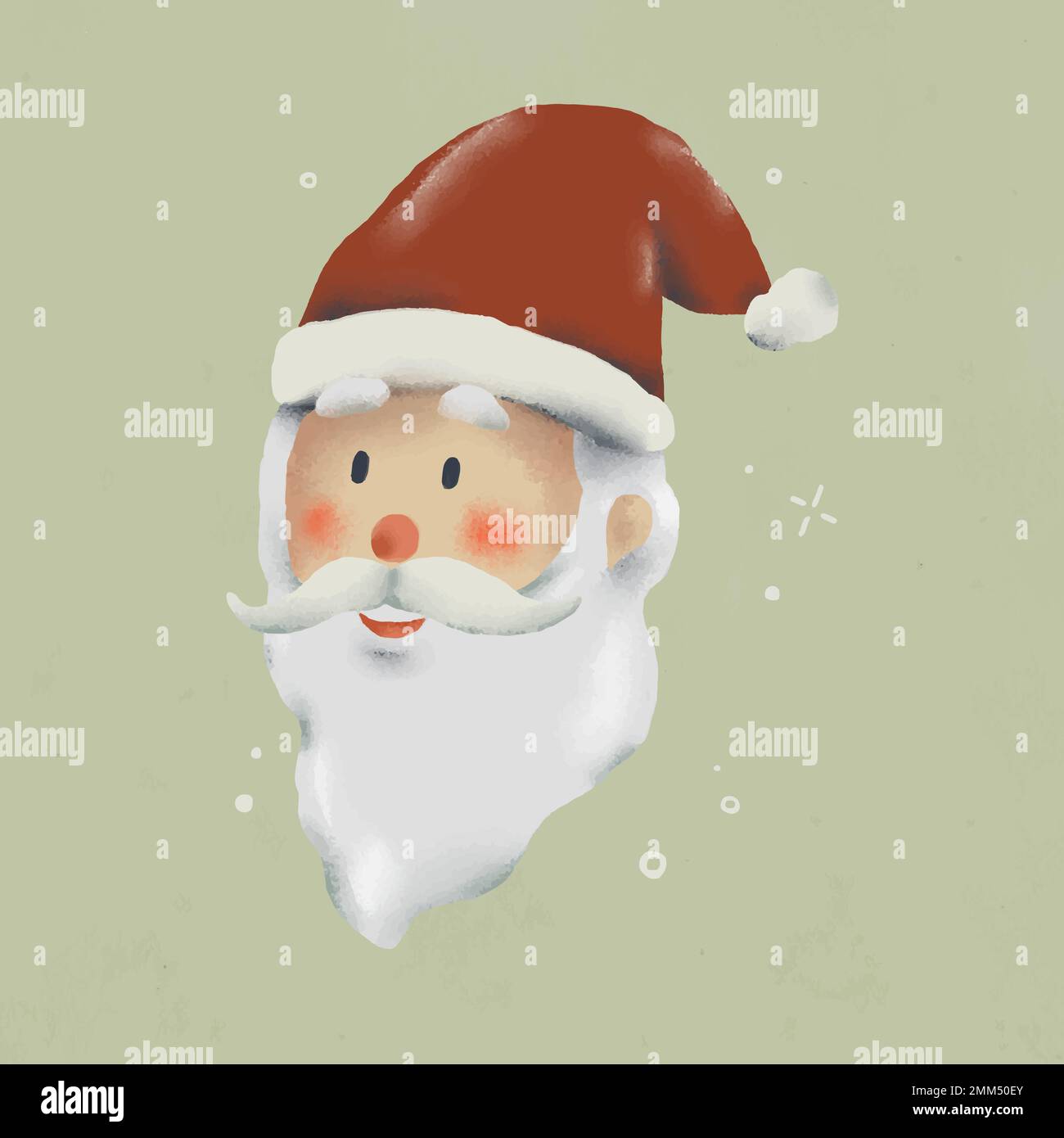 Christmas doodle, Santa Claus, cute illustration vector Stock Vector