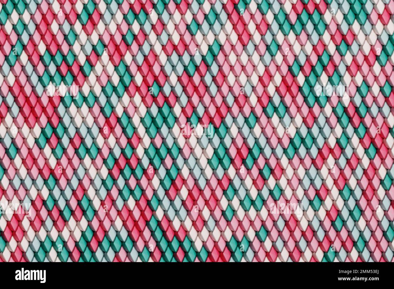 Abstract row of colorful futuristic objects background 3d rendering ...