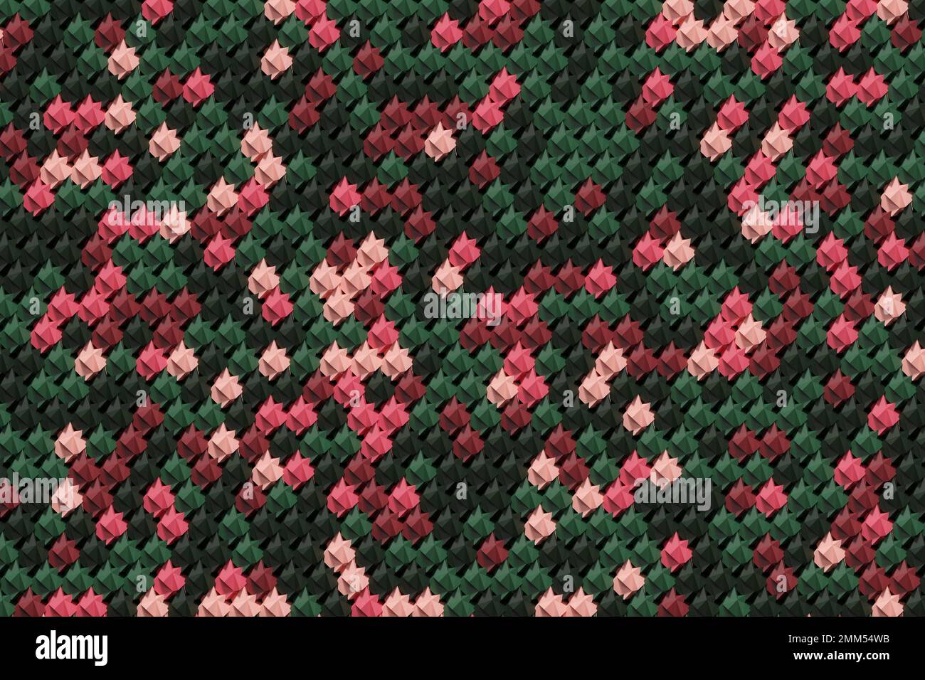 Abstract row of colorful futuristic objects background 3d rendering ...
