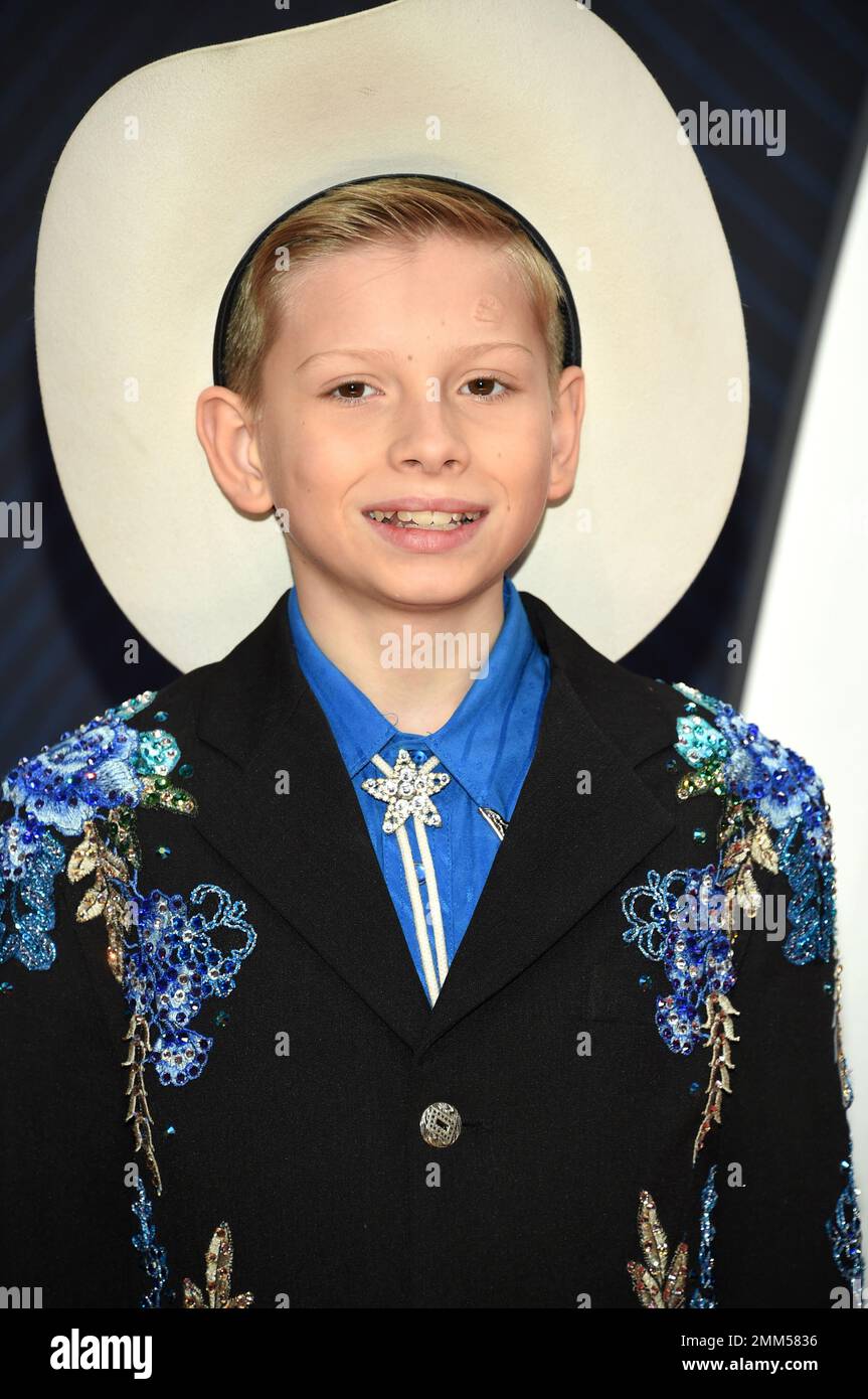 Mason Ramsey arrives at the 52nd annual CMA Awards at Bridgestone Arena