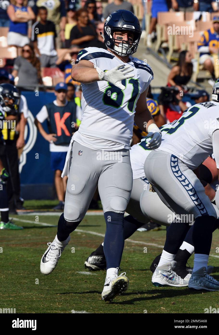Seattle Seahawks tight end Nick (81) in motion during the first