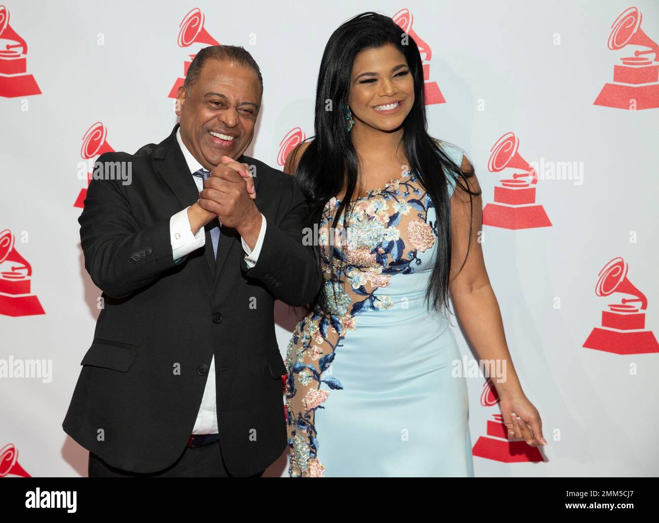 Wilfrido Vargas & Alina Vargas arrive at the Latin Grammy special merit ...