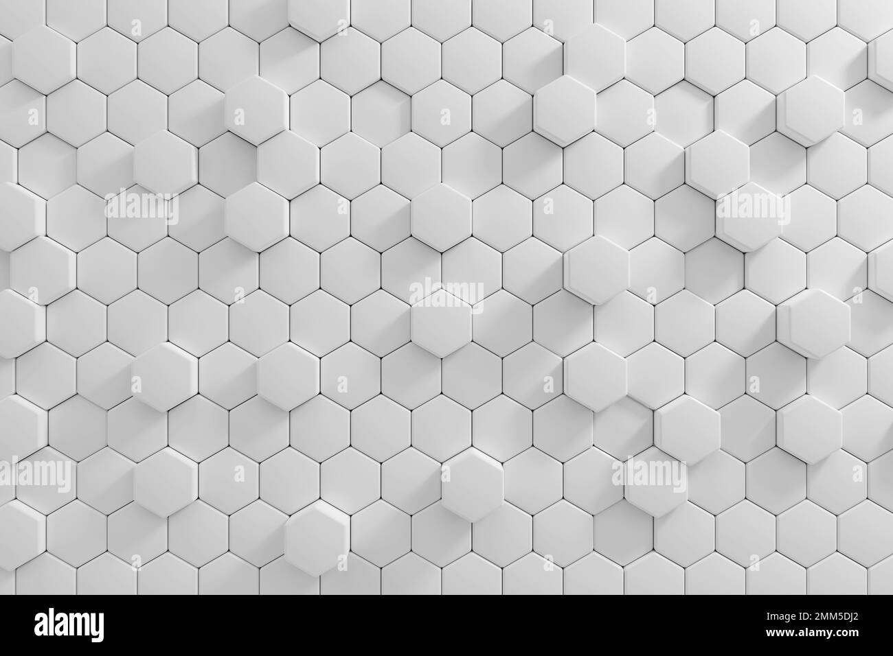 Abstract White hexagon background 3d Stock Photo - Alamy