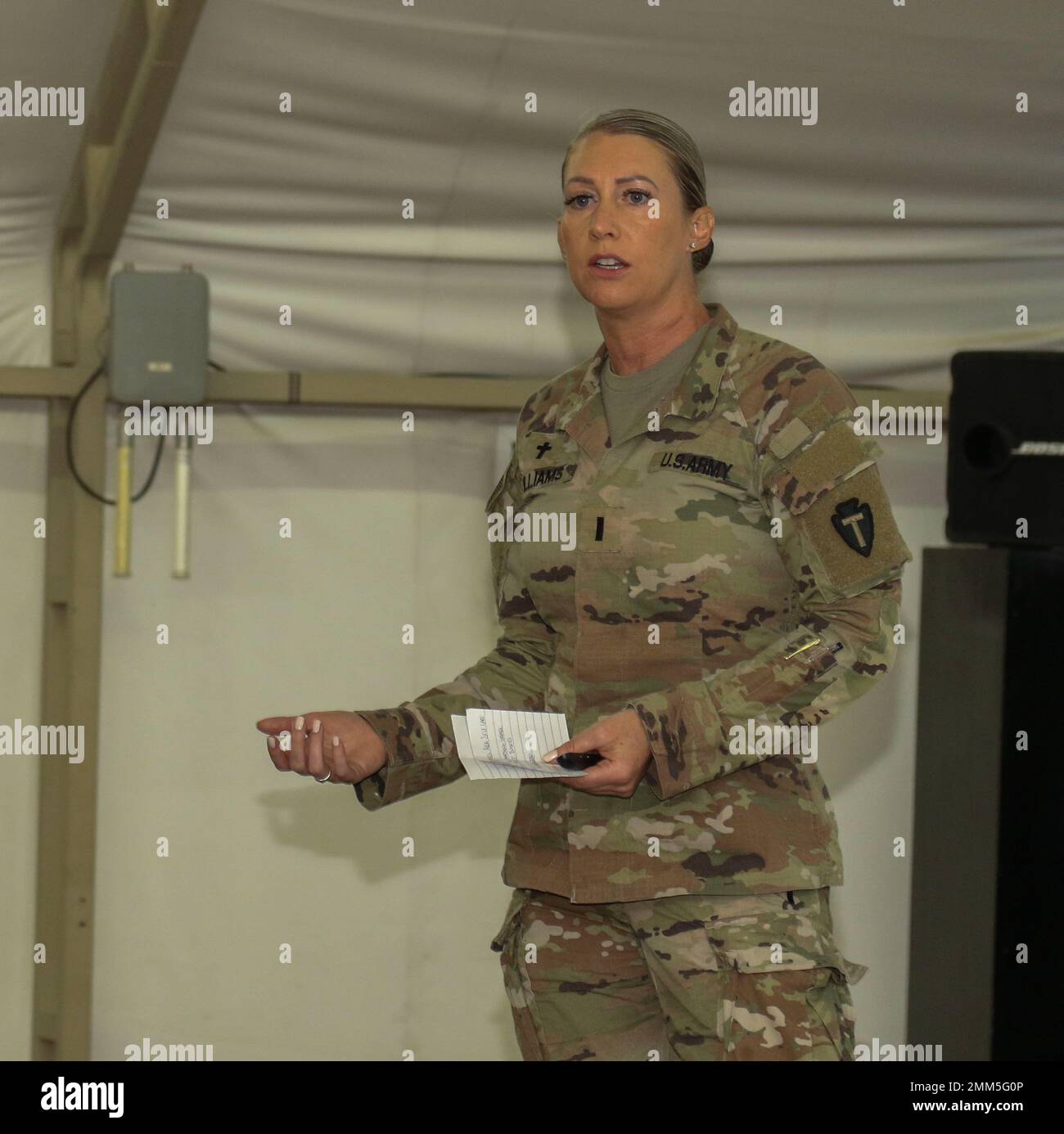 U.S. Army Chaplain (1st Lt.) Amanda Williams, chaplain of the 449th