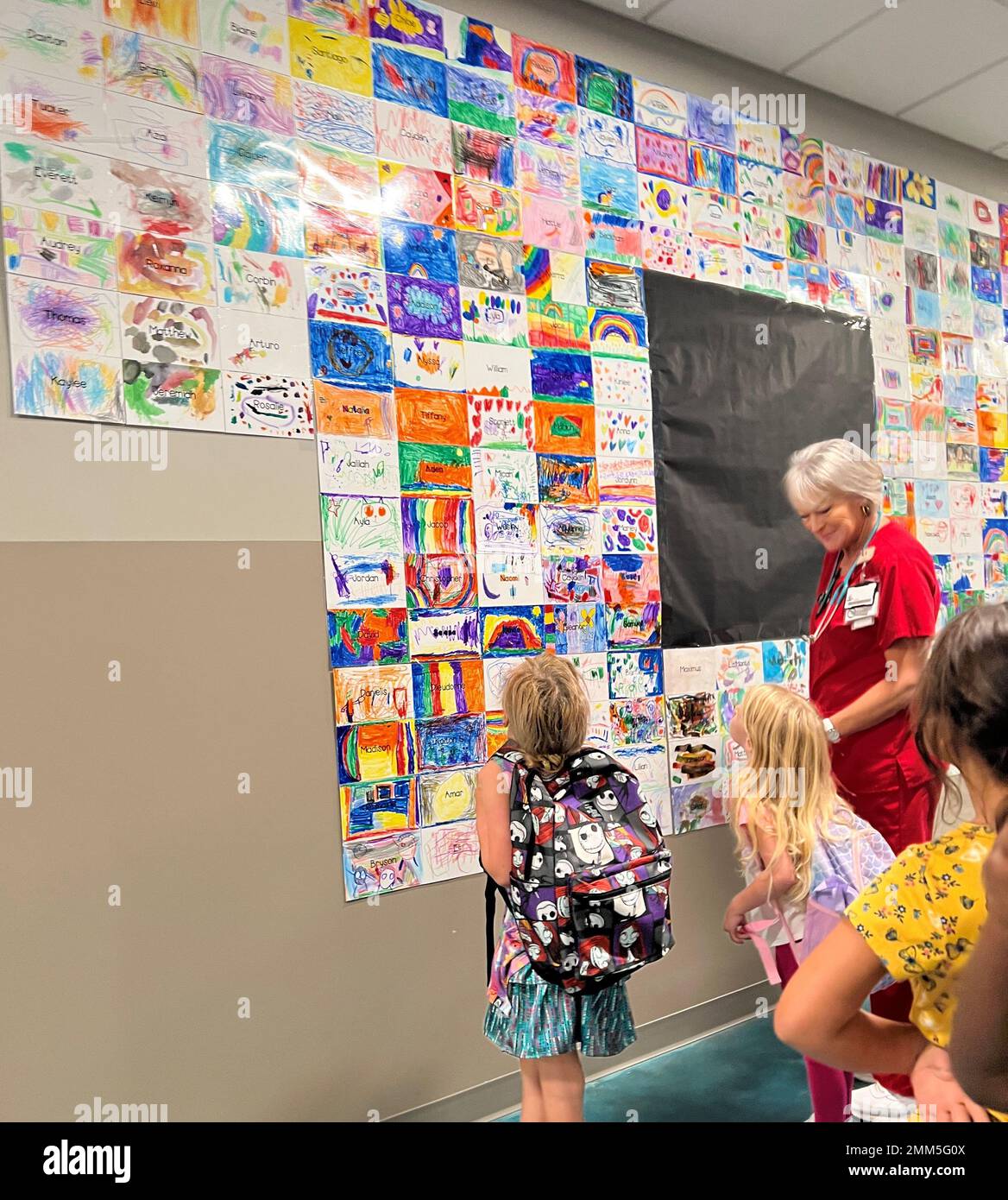 Kayla Shouse, an art teacher at Pierce Terrace Elementary School, challenged students and staff