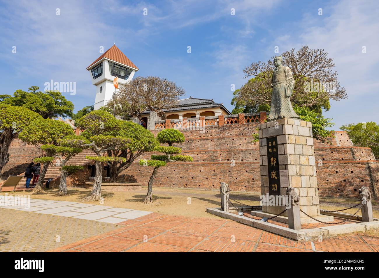 Tainan, JAN 5 2023 - Sunny exterior view of the Anping Old Fort Stock Photo